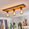 AMNICON Ceiling Light Light wood, black, 3-light sources