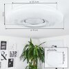 PAGE Ceiling Light LED white, 2-light sources, Remote control, Colour changer