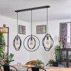 TERCEL Pendant Light dark brown, matt nickel, black, 3-light sources