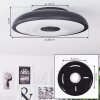 VULLY Ceiling Light LED black, 1-light source, Remote control, Colour changer
