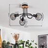 BALLIS Ceiling Light Ecru, black, 3-light sources