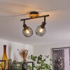 BALLIS Ceiling Light Ecru, black, 2-light sources