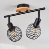 BALLIS Ceiling Light Ecru, black, 2-light sources