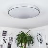 BURIS Ceiling Light LED silver, 1-light source, Remote control