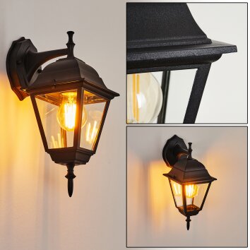NAOFE Outdoor Wall Light black, 1-light source