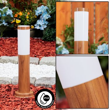 GABARONE path light brown, Wood like finish, 1-light source