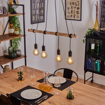 TIRANA Pendant Light Ecru, black, 4-light sources