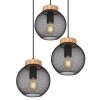 Globo PABLO Pendant Light black, 3-light sources
