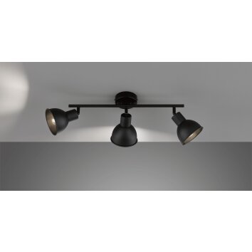 Fischer-Honsel SPEEDY Ceiling Light black, 3-light sources