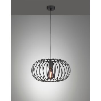 Fischer-Honsel MOCCA Pendant Light black, 1-light source