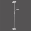 Leuchten-Direkt LOLASMART-ROCCO Floor Lamp LED brushed steel, 1-light source, Remote control, Colour changer