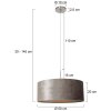Steinhauer SPARKLED LIGHT Pendant Light brushed steel, 1-light source