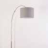 WIBY Floor Lamp matt nickel, 1-light source, Fabric lampshade