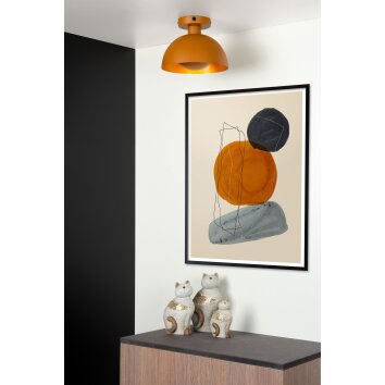 Lucide SIEMON Ceiling Light yellow, orange, 1-light source