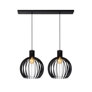 Lucide MIKAELA Pendant Light black, 2-light sources