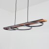 POMPU Pendant Light LED brown, black, 3-light sources