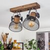 ORNY Ceiling Light Dark wood, black, 2-light sources