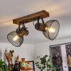 ORNY Ceiling Light Dark wood, black, 2-light sources
