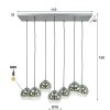 EIDANGER Pendant Light Oxidised Silver, 7-light sources