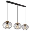 Globo LACKY Pendant Light Light wood, black, 3-light sources