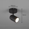 Trio-Leuchten ANGELO Wall Light black, 1-light source