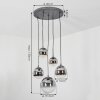 LEISSIGEN Pendant Light Oxidised Silver, 5-light sources