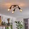 ERMATINGEN Ceiling Light dark brown, matt nickel, 3-light sources