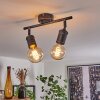 ERMATINGEN Ceiling Light dark brown, matt nickel, 2-light sources