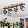 HERFORD Ceiling Light Dark wood, 4-light sources