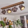 HERFORD Ceiling Light Dark wood, 4-light sources
