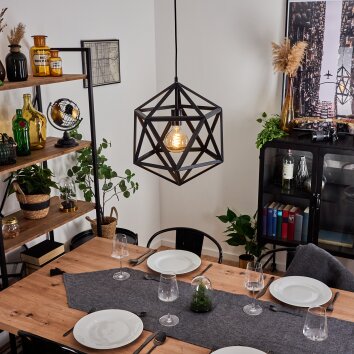 MELIDE Pendant Light black, 1-light source