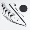 BARDHAMAN Floor Lamp black, 5-light sources