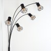 BARDHAMAN Floor Lamp black, 5-light sources