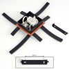 ODDA Ceiling Light LED Wood like finish, black, 4-light sources