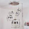 DEGEVOS Pendant Light matt nickel, 5-light sources