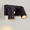HAKAMKEN Outdoor Wall Light black, 2-light sources, Motion sensor