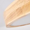 BAGAHA Ceiling Light LED brown, Wood like finish, 1-light source, Remote control