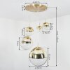 DEGEVOS Pendant Light gold, 5-light sources