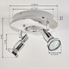 MORGES Ceiling Light LED chrome, matt nickel, 2-light sources