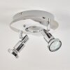 MORGES Ceiling Light LED chrome, matt nickel, 2-light sources