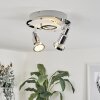 MORGES Ceiling Light LED chrome, matt nickel, 2-light sources