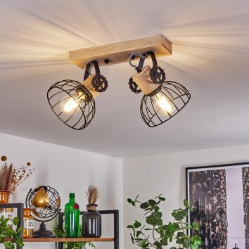 ORNY Ceiling Light Ecru, black, 2-light sources