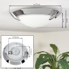 MORGES Ceiling Light LED chrome, 1-light source