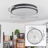 SEEWEN Ceiling Light LED black, white, 1-light source, Remote control