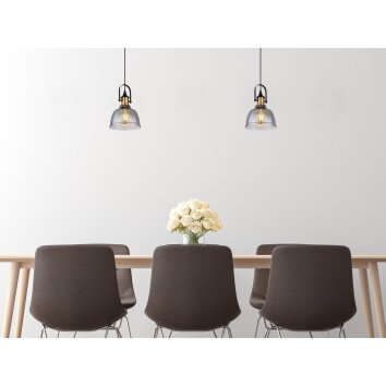 Globo DOROTHEA Pendant Light brass, black, 1-light source