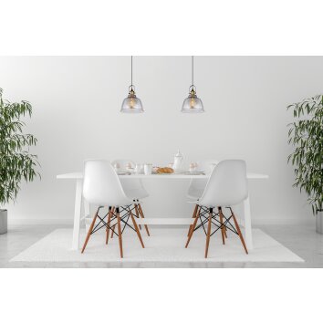 Globo DOROTHEA Pendant Light brass, black, 1-light source