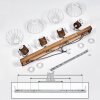 ORNY Ceiling Light Dark wood, white, 4-light sources