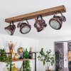 HERFORD Ceiling Light Dark wood, rust-coloured, 4-light sources