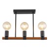 Globo HEINRICH Ceiling Light Dark wood, black, 3-light sources