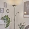 ROM Floor Lamp LED matt nickel, 2-light sources
